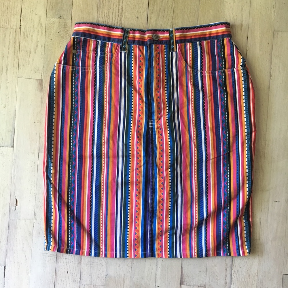 Sold Gitano Vintage Multicolor Striped Skirt 11/12
